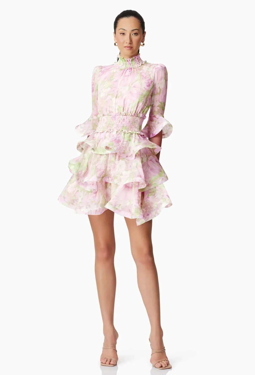 Morgan Floral Tiered MIni Dress