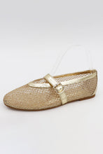 Load image into Gallery viewer, Gold Mesh Mary Jane Flat
