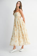 Load image into Gallery viewer, Floral Scallop Edge Midi Dress
