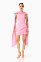 Load image into Gallery viewer, Calista Neck Scarf Mini Dress in Pink
