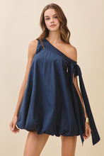 Load image into Gallery viewer, Balloon Hem One Shoulder Mini Dress
