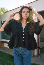 Load image into Gallery viewer, Embroidered Airy Collar Blouse
