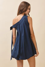 Load image into Gallery viewer, Balloon Hem One Shoulder Mini Dress

