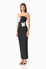 Load image into Gallery viewer, Natasia Embellished Maxi Dress in Black
