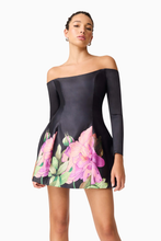 Load image into Gallery viewer, Azelie Off The Shoulder Mini Dress in Black
