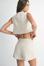 Load image into Gallery viewer, Linen Squareneck Short Set
