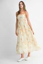 Load image into Gallery viewer, Floral Scallop Edge Midi Dress
