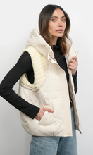 Load image into Gallery viewer, Douglas Ribbed Puffer Hooded Vest
