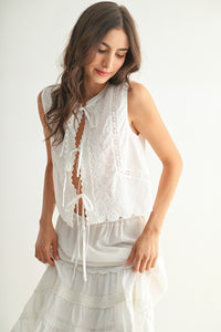 White Lace Two Piece Set