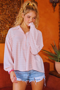 Collared Neck Oversized Solid Top
