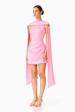 Load image into Gallery viewer, Calista Neck Scarf Mini Dress in Pink
