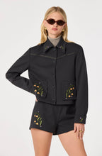 Load image into Gallery viewer, Jalen Embroidered Cropped Jacket
