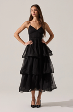 Load image into Gallery viewer, Theiria Pleated Tiered Midi Dress
