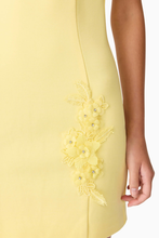 Load image into Gallery viewer, Evee High Neck Mini Dress in Yellow
