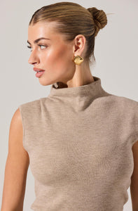 Deora Sleeveless Mock Neck Sweater