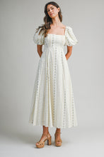 Load image into Gallery viewer, Floral Puff Sleeve Square Neck Midi Dress
