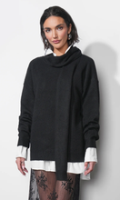 Load image into Gallery viewer, Kit Soft Crew Neck Sweater W/ Removable Scarf
