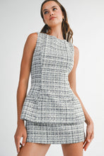 Load image into Gallery viewer, Tweed Peplum Mini Romper

