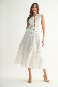 White Lace Two Piece Set