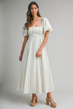 Load image into Gallery viewer, Floral Puff Sleeve Square Neck Midi Dress

