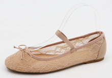 Load image into Gallery viewer, Lace Mesh Bow Tie Ballet Flats

