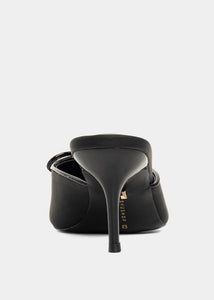 Naomi Black Satin Mule