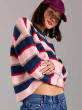 Load image into Gallery viewer, Carlyle Everyday Crewneck in Coral Stripe
