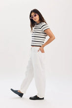 Load image into Gallery viewer, Villa Drawstring Barrel Leg Pant in Lamb
